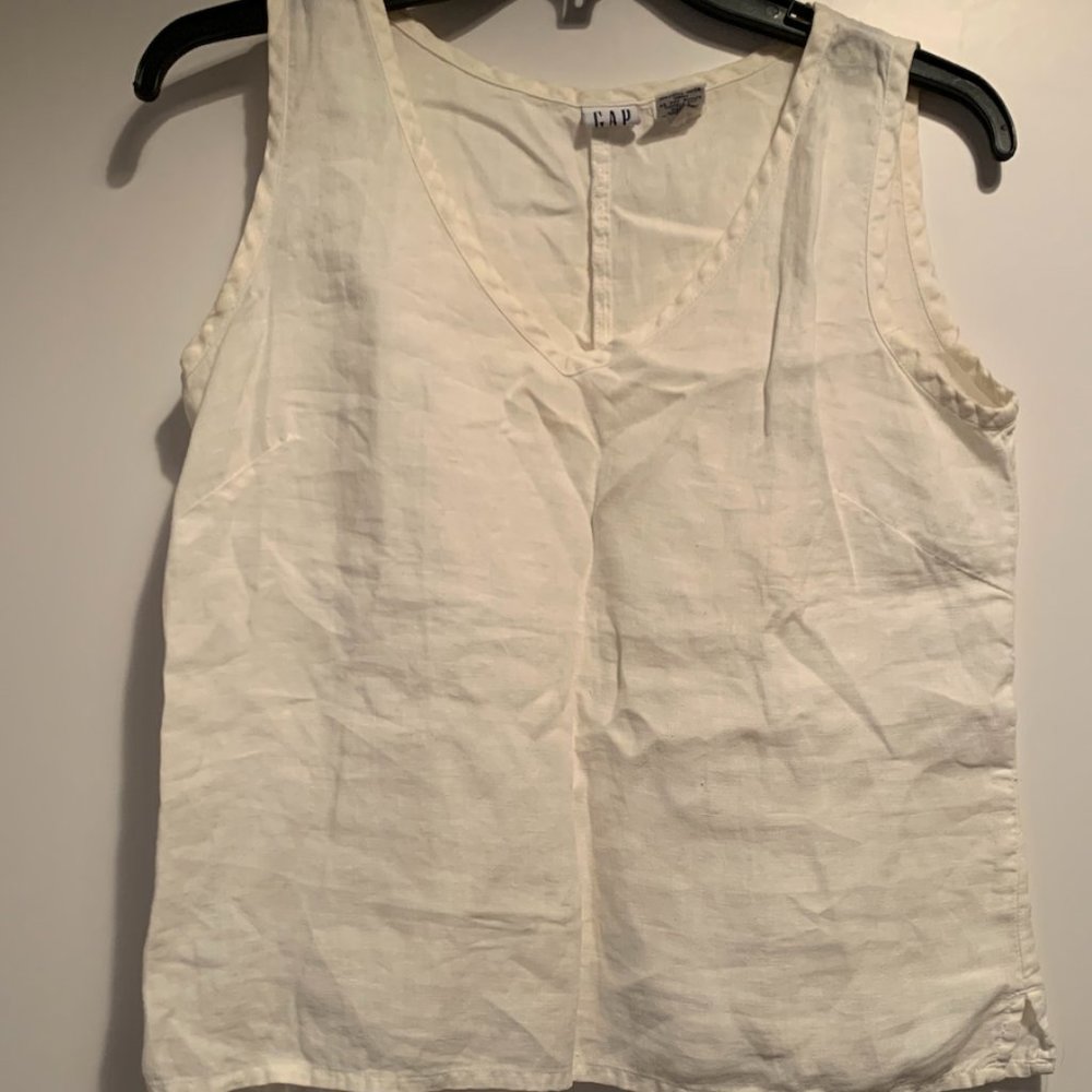 White Linen Gap Tank Top (x-small)